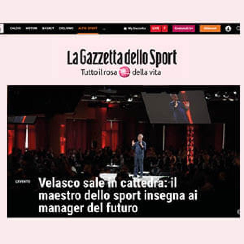 La gazzetta dello sport Velasco