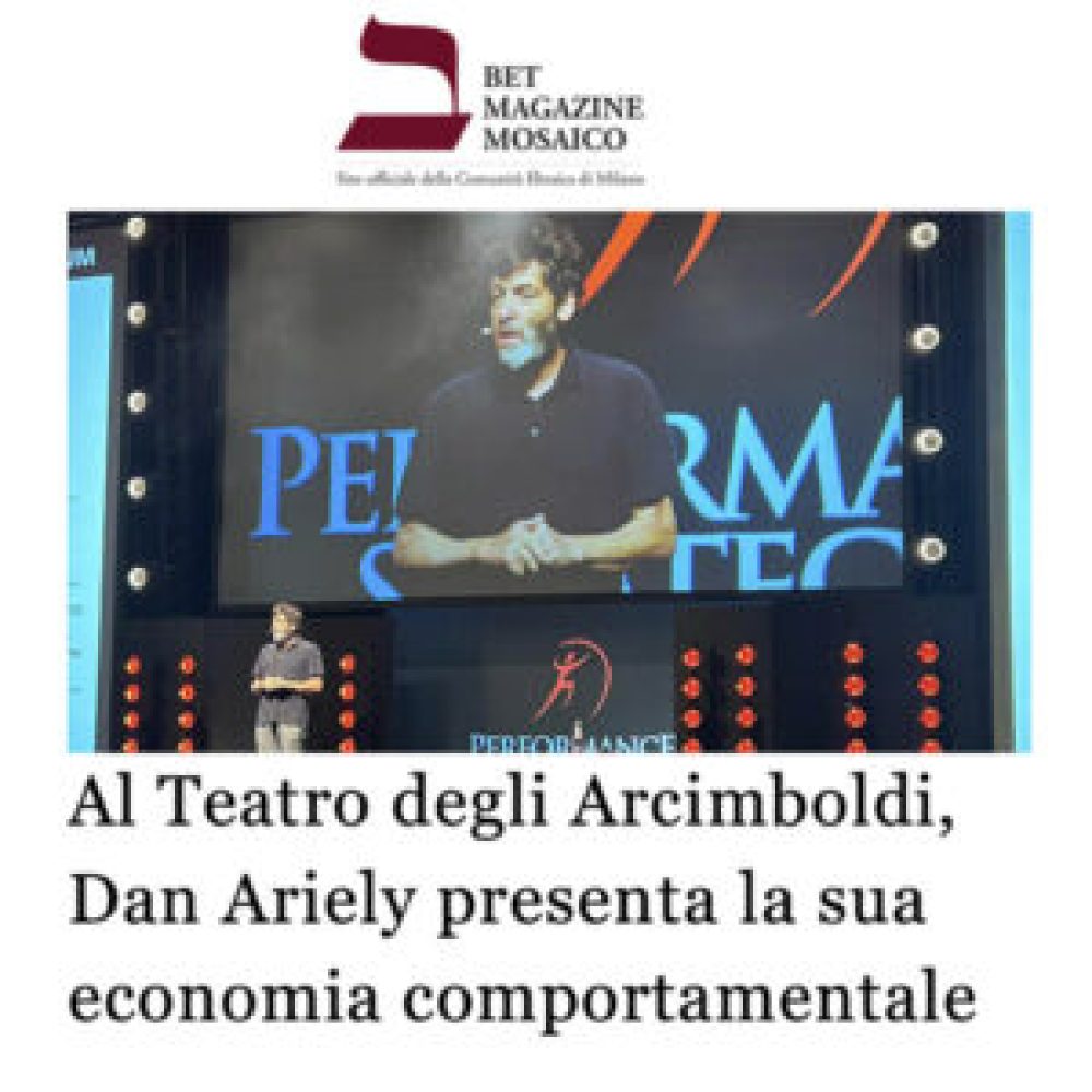 Al teatro degli Arcimboldi, Dan Ariely presenta la sua economia comportamentale